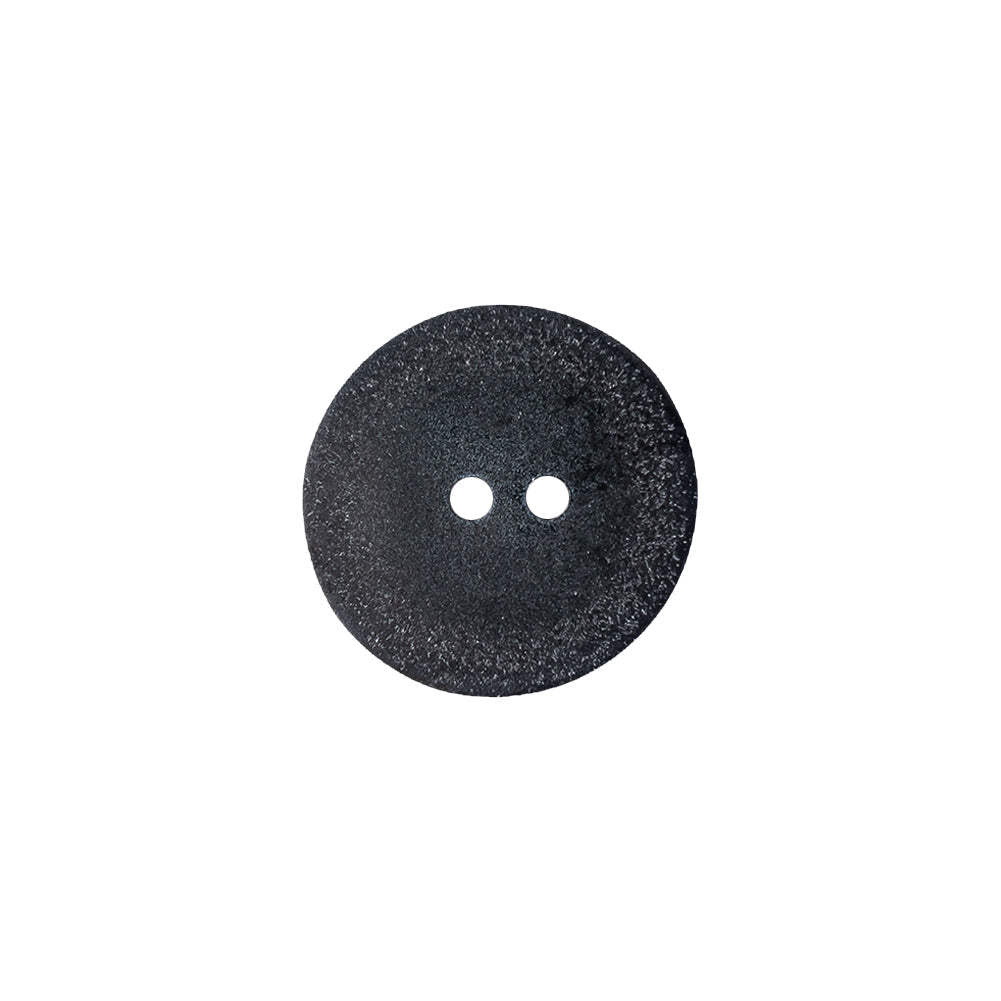 Navy 2-Hole Plastic Button with Needle Channel - 24L/15mm