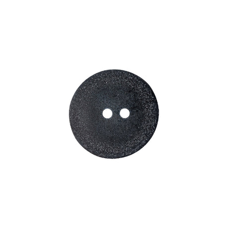 Navy 2-Hole Plastic Button with Needle Channel - 24L/15mm