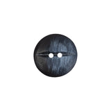 Navy 2-Hole Plastic Button with Needle Channel - 24L/15mm