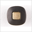 Black/Gold Plastic Button - 24L/15mm