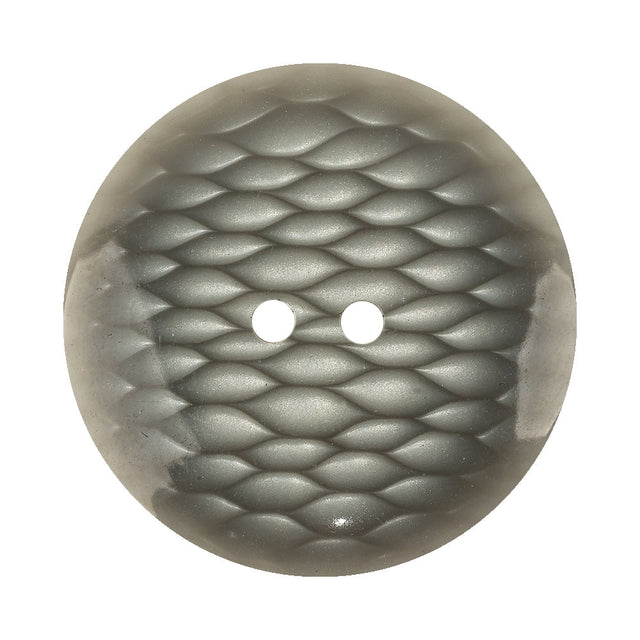 Plastic 2-Hole Button - 54L/34mm - Gray and White Fish Scales