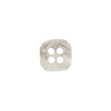 Square Plastic 4-Hole Button - 20L/12.5mm - White and Gray Swirls