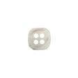 Square Plastic 4-Hole Button - 20L/12.5mm - White and Gray Swirls