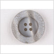 Plastic 4-Hole Button - 54L/34mm - Light Gray Streaked Floral Embossed Rim