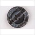 Plastic 4-Hole Button - 40L/25.5mm - Dark Gray Streaked Floral Embossed Rim