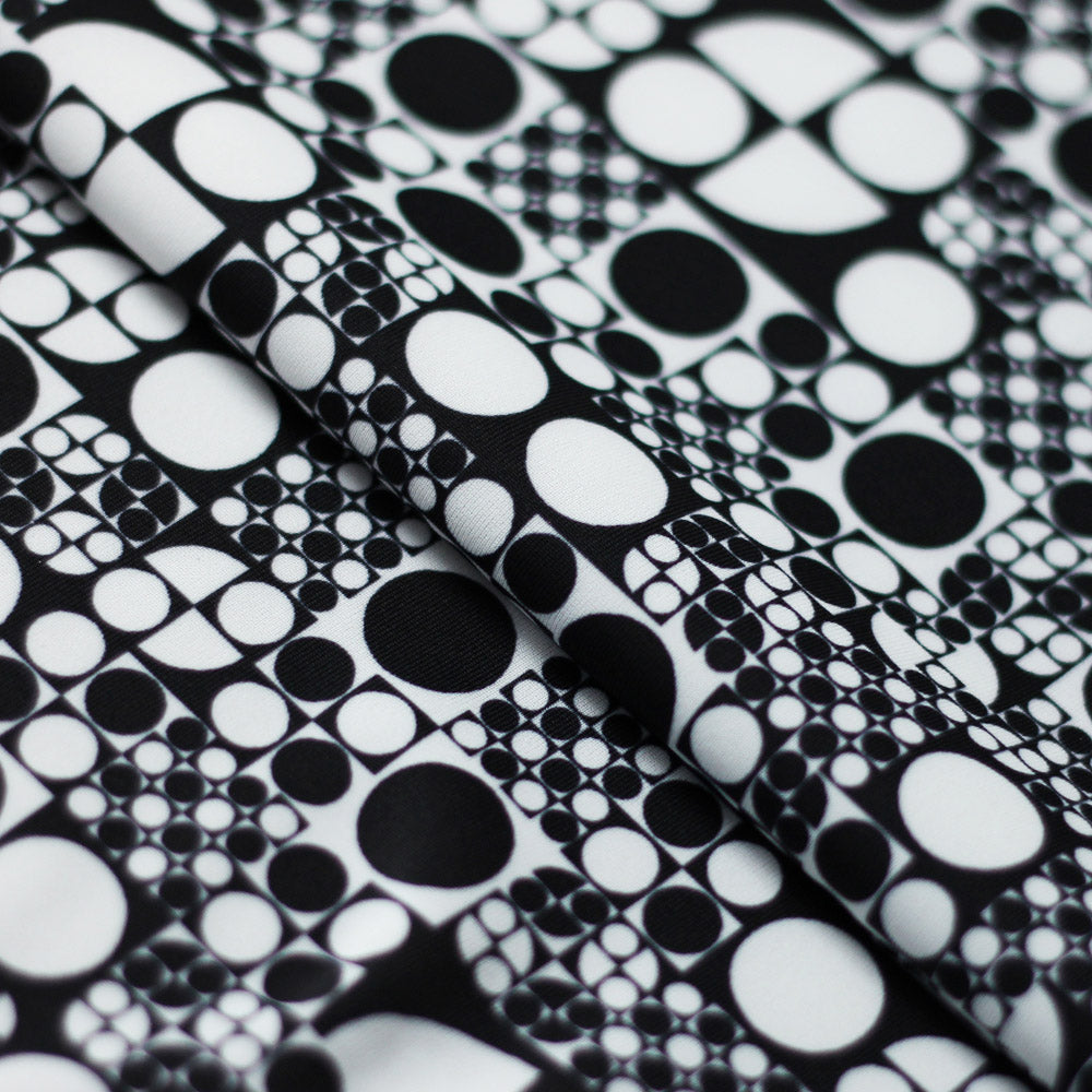 Disco Dots Poly Spandex Fabric - Assorted Colors Polka Dots, 60" Width (1 Yard)