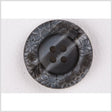 Plastic 4-Hole Button - 54L/34mm - Dark Gray Streaked Floral Embossed Rim