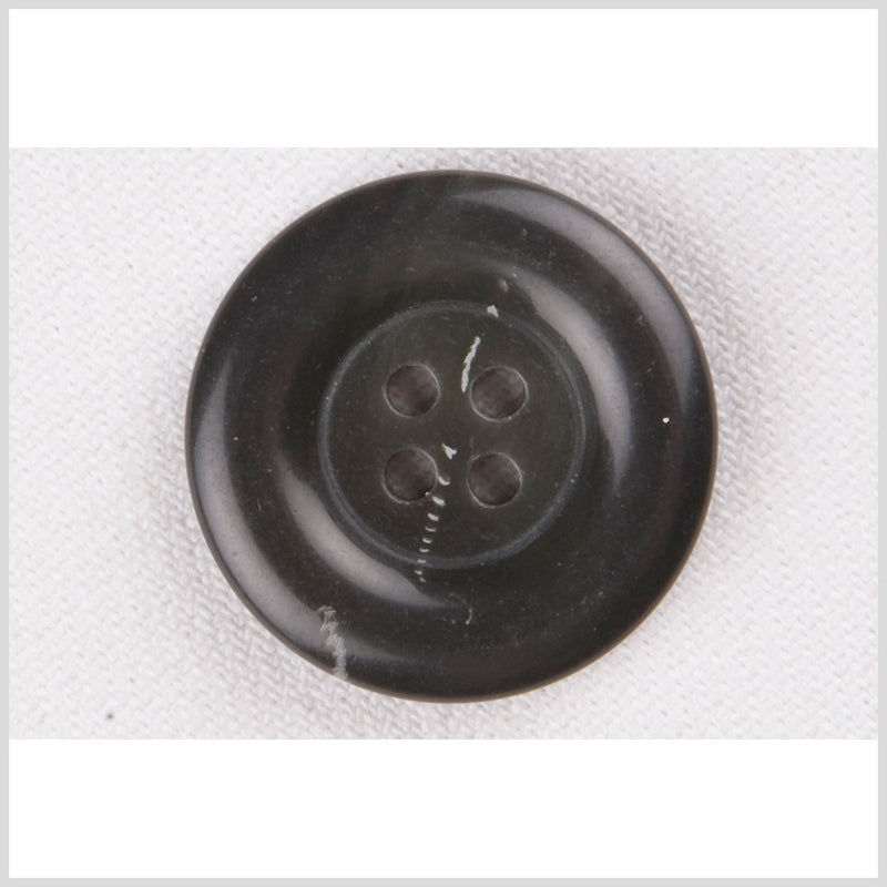 Plastic 4-Hole Button - 28L/18mm - Dark Gray and White Streak