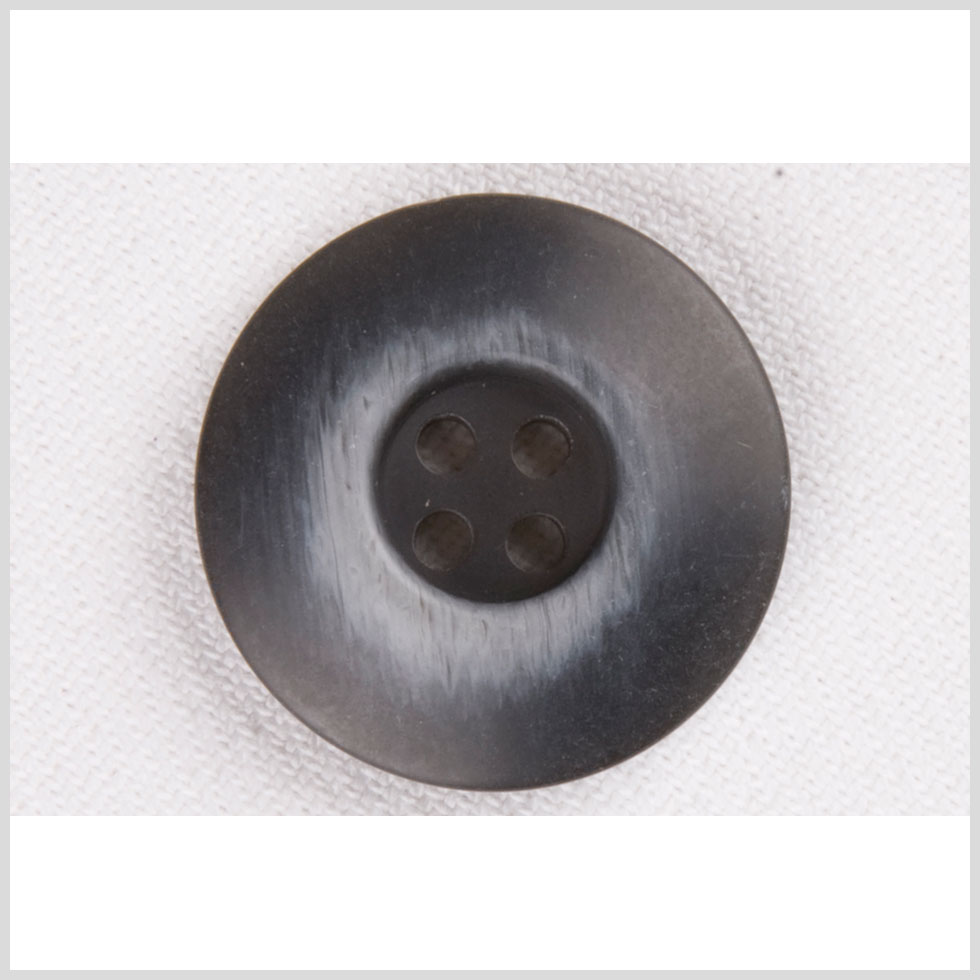 Plastic 4-Hole Button - 32L/20mm - Dark Gray and White Mottled Wide Flat Rim