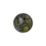 Gray and Green Mosiac Plastic Shank Back Button - 28L/18mm