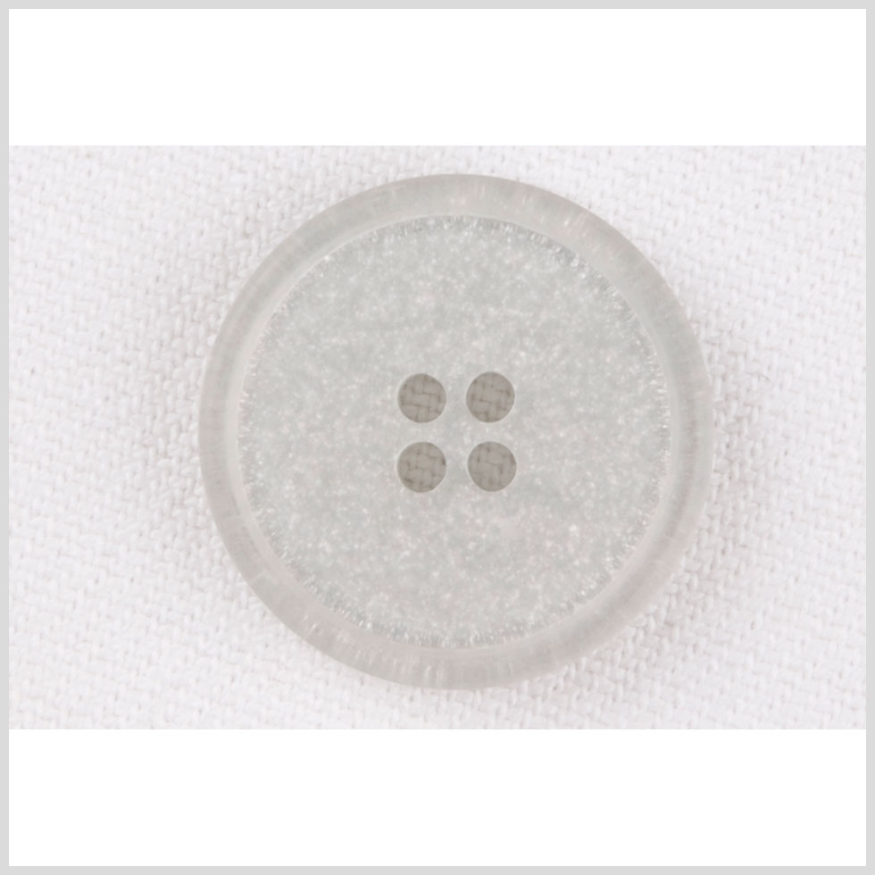 Plastic 4-Hole Button - 20L/12.5mm - Light Gray and Silver Glitter