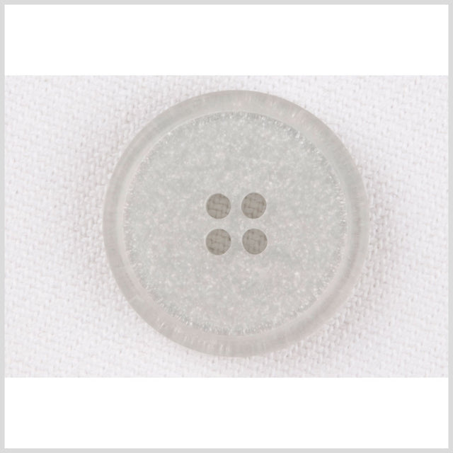 Plastic 4-Hole Button - 20L/12.5mm - Light Gray and Silver Glitter