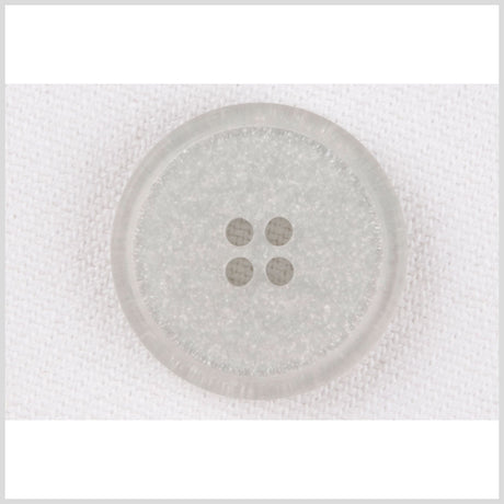 Plastic 4-Hole Button - 28L/18mm - Light Gray and Silver Glitter