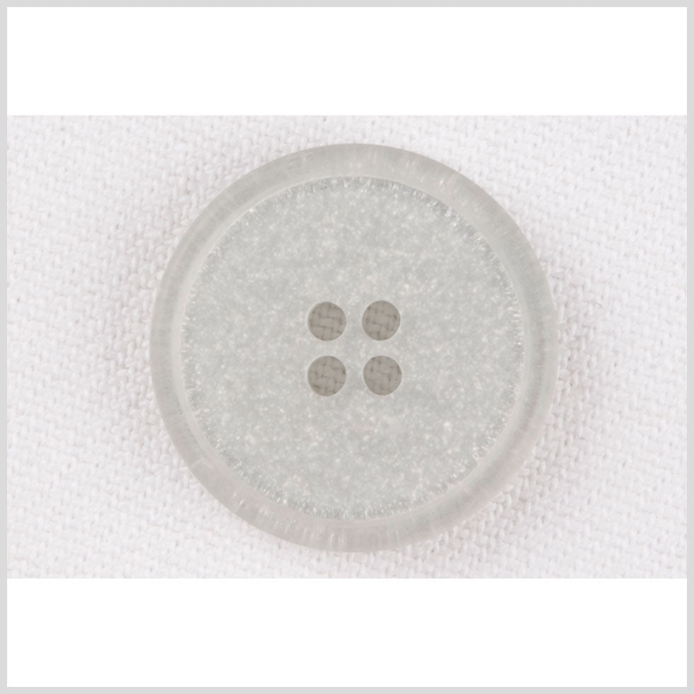 Plastic 4-Hole Button - 36L/23mm - Light Gray and Silver Glitter