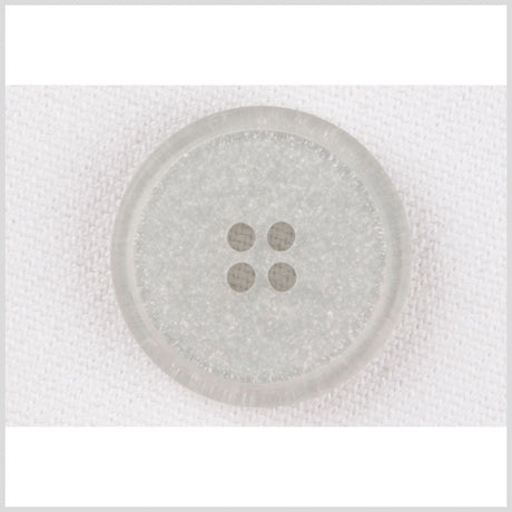 Plastic 4-Hole Button - 36L/23mm - Light Gray and Silver Glitter