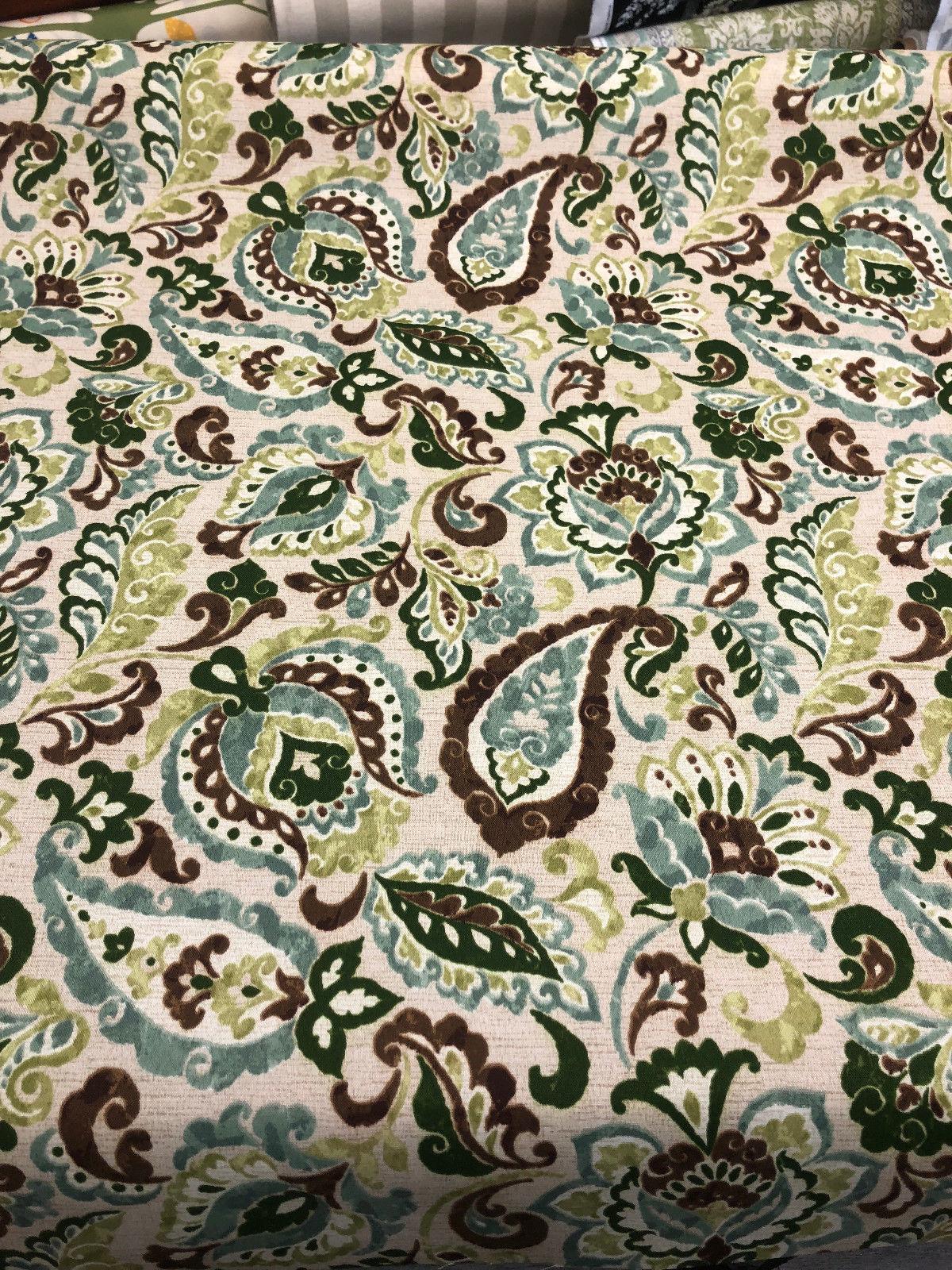 Bryant Lafayette Polyester Fabric - Parsley Printed Indoor/Outdoor, 54" Width, 17X17 Repeat (1 Yard)