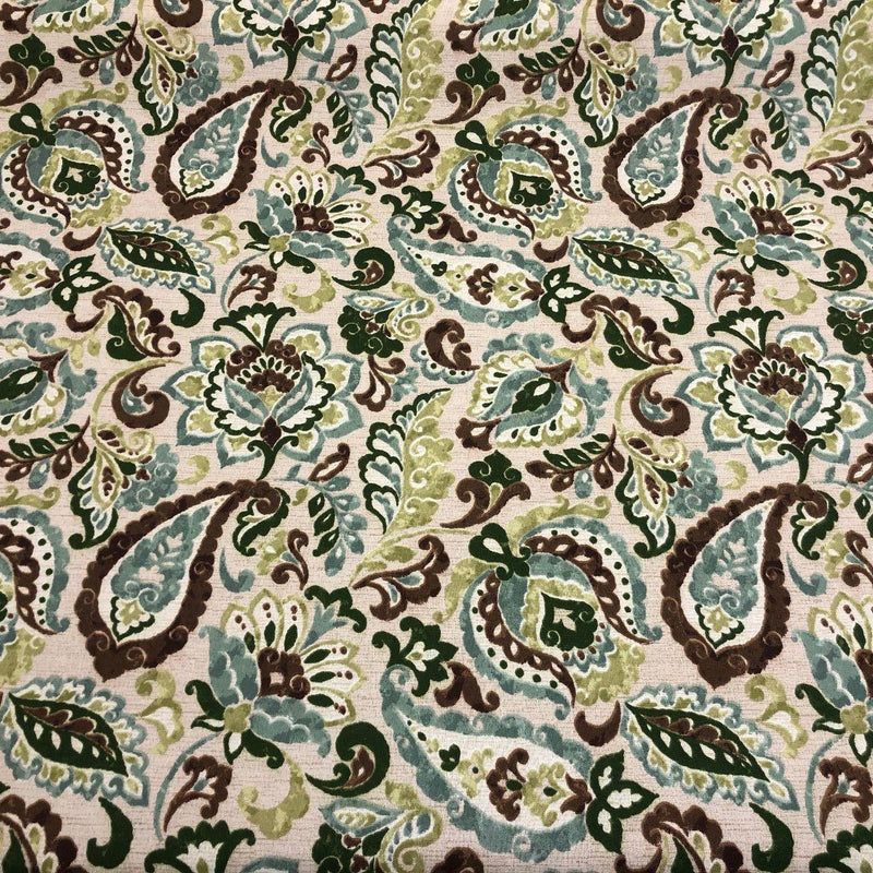 Bryant Lafayette Polyester Fabric - Parsley Printed Indoor/Outdoor, 54" Width, 17X17 Repeat (1 Yard)