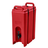 Cambro 500LCD Camtainer, Insulated Beverage Server, 4-3/4 Gal., Hot Red
