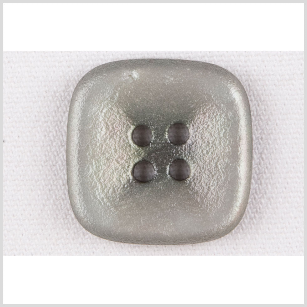 Gray Iridescent 4-Hole Square Plastic Button - 28L/18mm