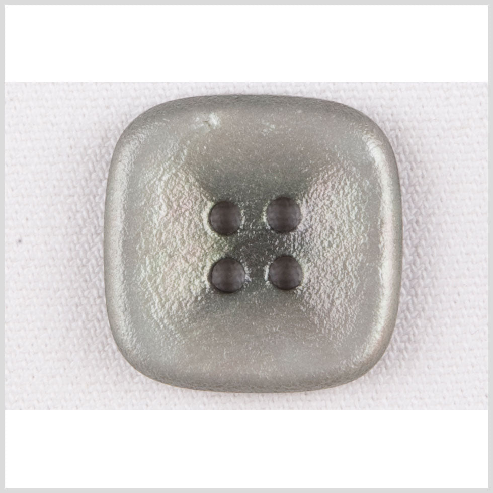 Square Plastic 4-Hole Button - 44L/28mm - Iridescent Gray Shimmer