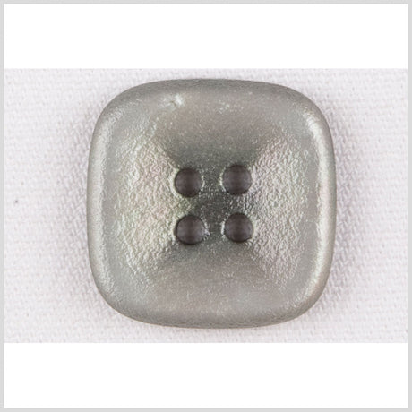 Square Plastic 4-Hole Button - 44L/28mm - Iridescent Gray Shimmer