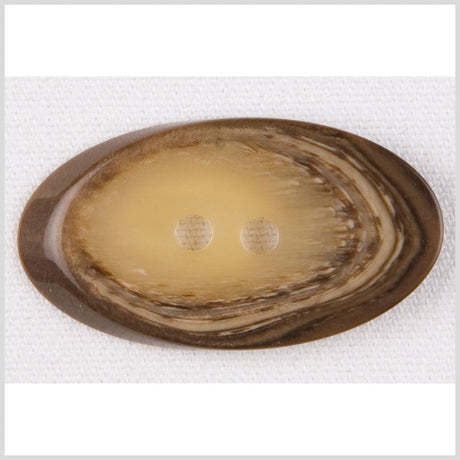 Beige and Brown Faux Wood Grain 2-Hole Plastic Button - 66L/42mm