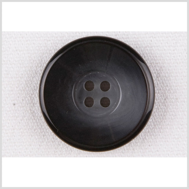 Plastic 4-Hole Button - 36L/23mm - Black and Light Gray Gradient Swirl