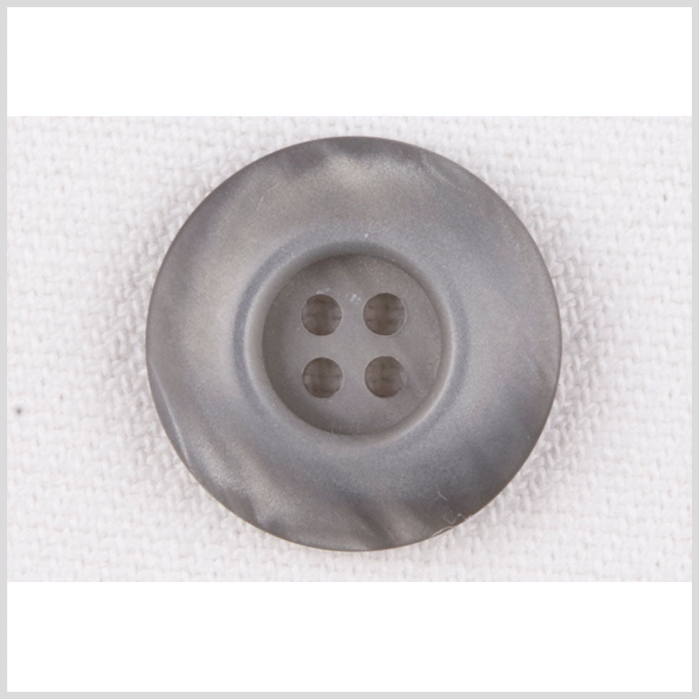 Plastic 4-Hole Button - 28L/18mm - Shimmering Gray