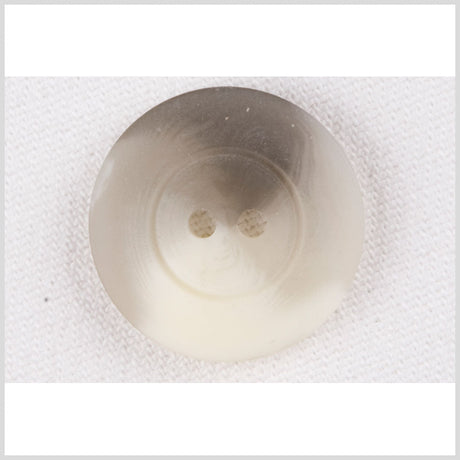 Plastic 2-Hole Button - 32L/20mm - Gray and White Swirl