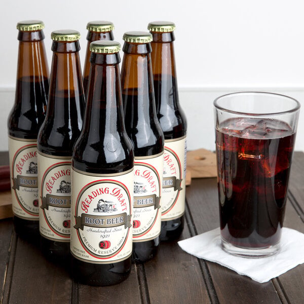 Reading Soda Works Root Beer 12 fl. oz. - 12/Case