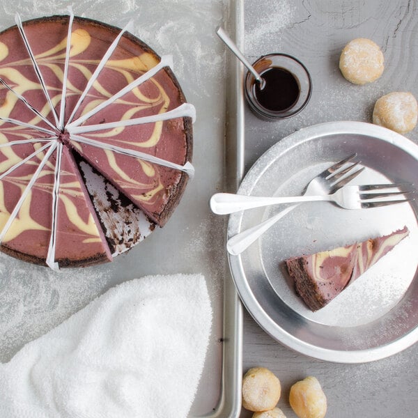 Pellman 14-Slice Pre-Cut Raspberry Cheesecake 60 oz. - 6/Case