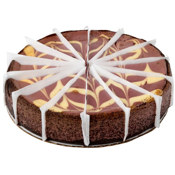 Pellman 14-Slice Pre-Cut Raspberry Cheesecake 60 oz. - 6/Case