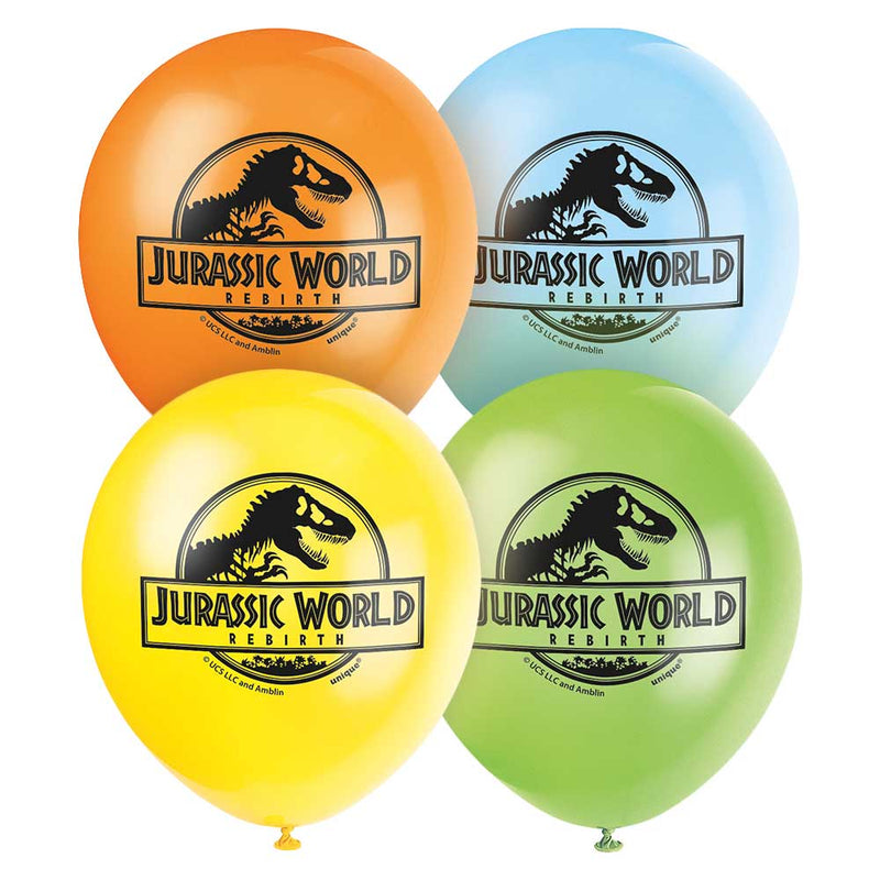 Kids Jurassic World Latex Balloons 12 Inch 8 Pack
