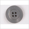 Plastic 4-Hole Button - 50L/32mm - Silver Gray Flat Rim