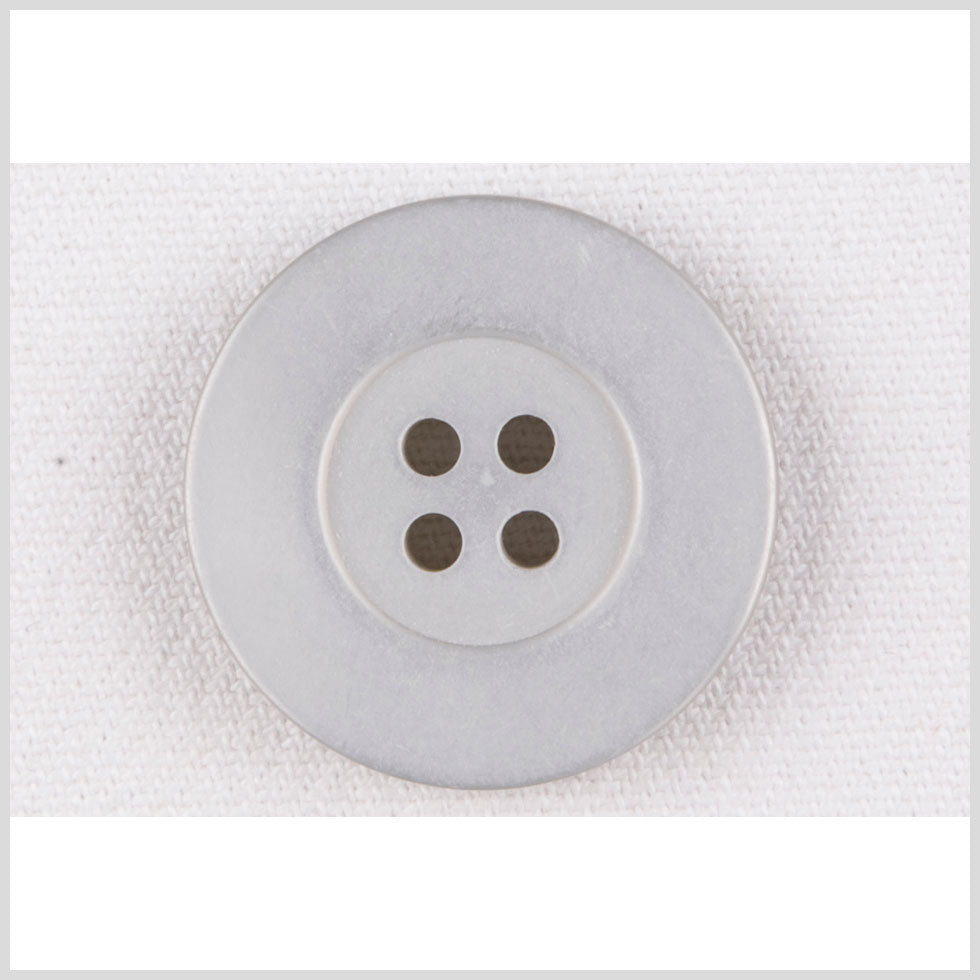 Plastic 4-Hole Button - 36L/23mm - Pale Gray Flat Rim