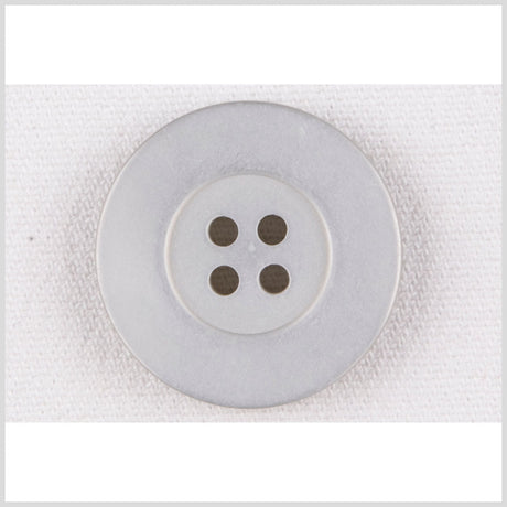 Plastic 4-Hole Button - 36L/23mm - Pale Gray Flat Rim