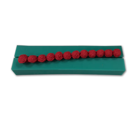 O'Creme Silicone Bead Mold, Closed Rose String 12mm