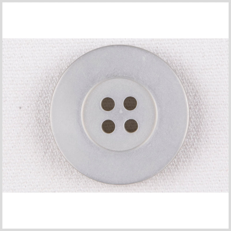 Plastic 4-Hole Button - 44L/28mm - Pale Gray Flat Rim