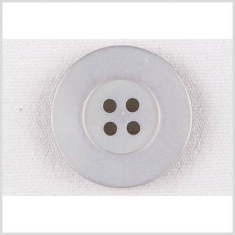 Plastic 4-Hole Button - 44L/28mm - Pale Gray Flat Rim