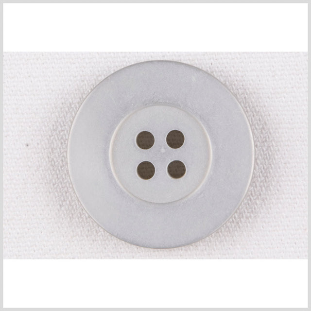Plastic 4-Hole Button - 44L/28mm - Pale Gray Flat Rim