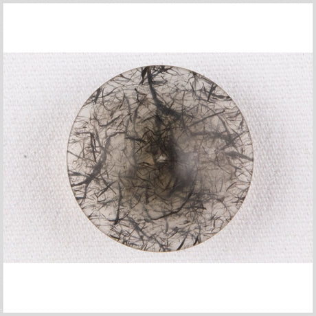 Plastic Shank Back Button - 20L/12.5mm - Translucent Gray with Charcoal Thread Inclusions