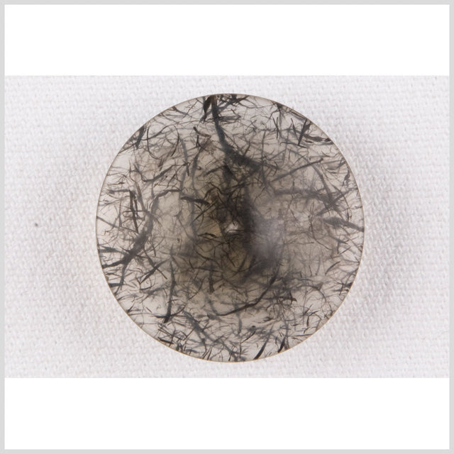 Plastic Shank Back Button - 20L/12.5mm - Translucent Gray with Charcoal Thread Inclusions