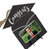 Congrats Grad Mortarboard Photo Frame Centerpiece – 11.5" x 12"