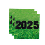 12 1/2" x 25" 2025 Black Plastic Outdoor Yard Signs – Set of 4