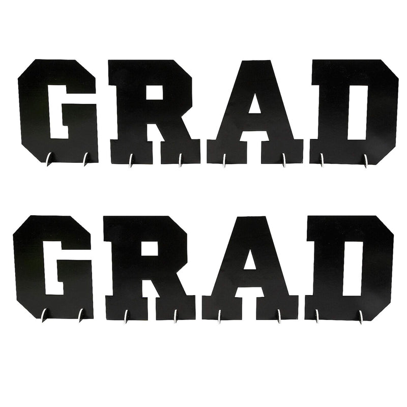 12" Black Foam Letters GRAD Tabletop Centerpiece Set - 4 Pc.
