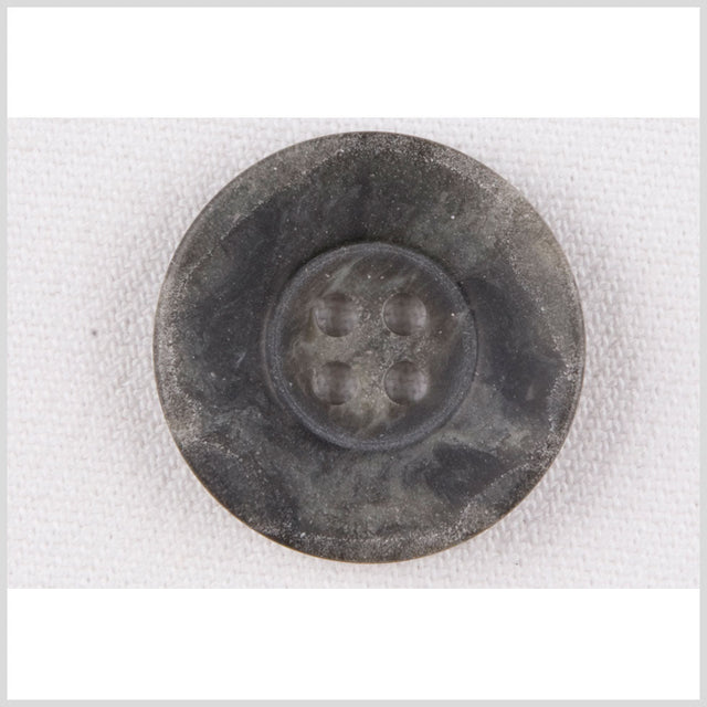 Plastic 4-Hole Button - 24L/15mm - Dark Gray Abstract Worn and Textured