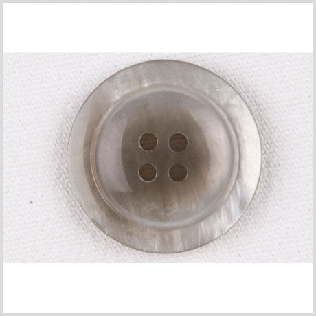 Plastic 4-Hole Button - 40L/25.5mm - Light Gray Shimmer
