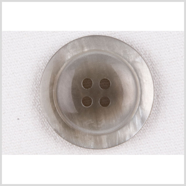 Plastic 4-Hole Button - 40L/25.5mm - Light Gray Shimmer