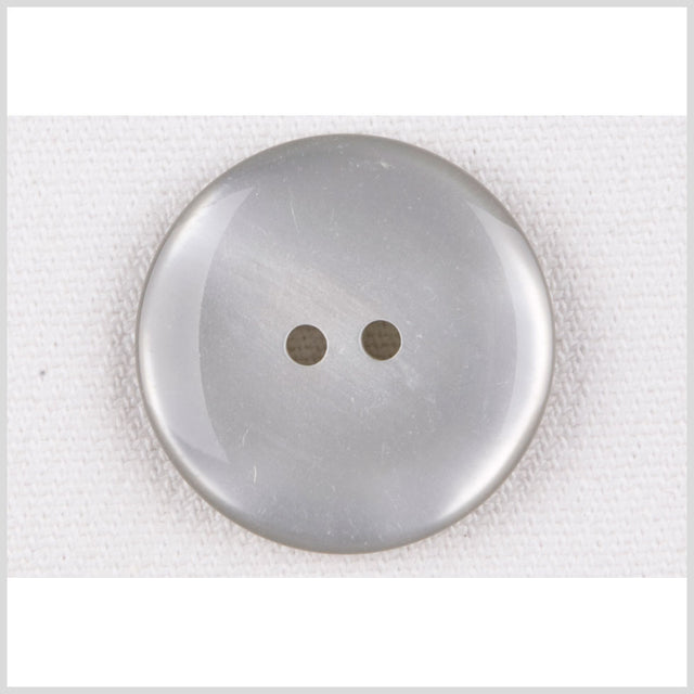 Plastic 2-Hole Button - 28L/18mm - Silvery Gray Metallic