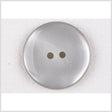 Plastic 2-Hole Button - 40L/25.5mm - Silvery Gray Metallic